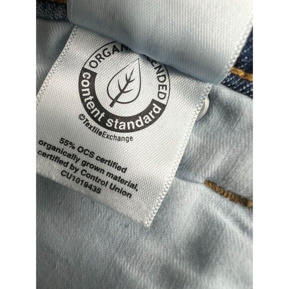 Everlane 32 The Kick Crop Jean Organic Blend Denim High Rise Kick Flare Stretch - Picture 4 of 11